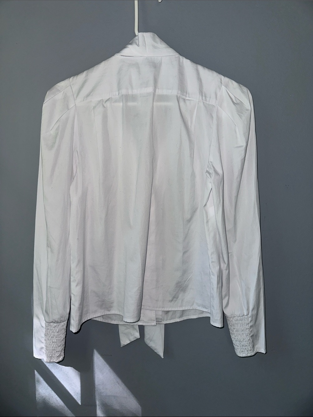 Madewell NWT tie neck button front Top white womens size XS Brand - Picture 14 of 16